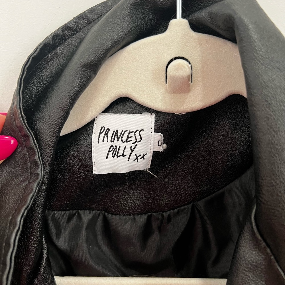 Princess Polly Black Leather Jacket
